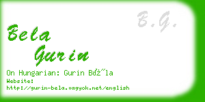 bela gurin business card